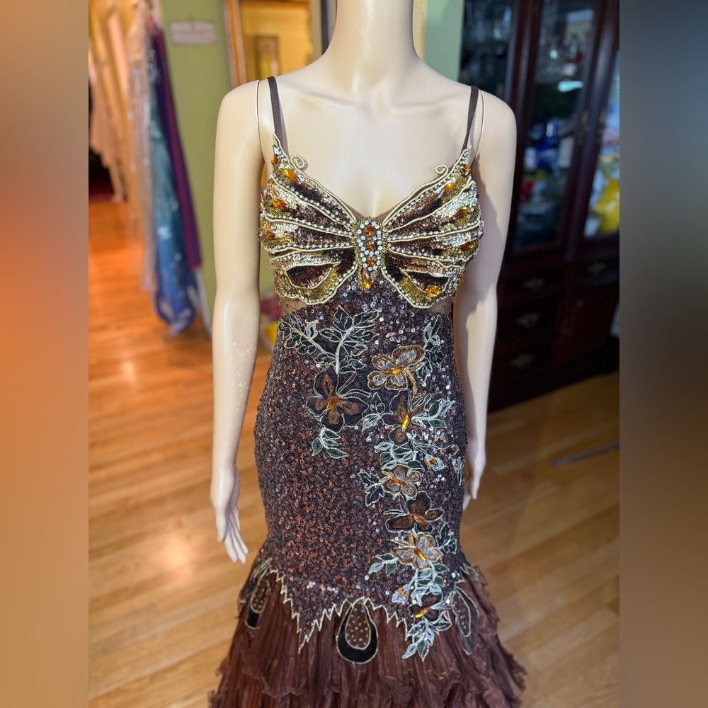 Y2K Vintage Butterfly Prom Dress